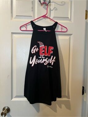 Black 'Go ELF Yourself' Holiday Tank Top